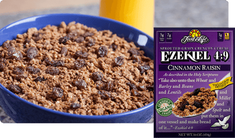 Ezekiel Sprouted Whole Grain Cereal Cinnamon & Raisin 454g - Food For Life