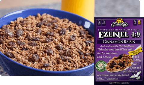 Ezekiel Sprouted Whole Grain Cereal Cinnamon &amp; Raisin 454g - Food For Life